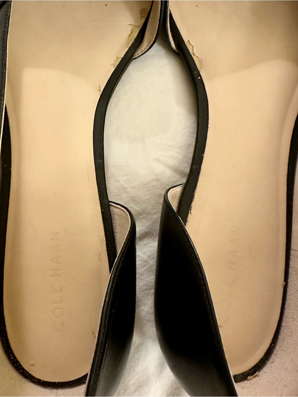 Cole Haan Black Pointed-Toe D'Orsay Flats - Picture 3 of 4